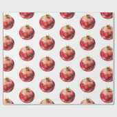 Moderner trendiger Wasserfarbe-Frucht Granatapfel Geschenkpapier (Flach)