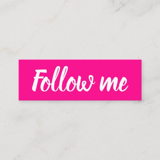 Moderner Trendrosa der sozialen Medien minimalisti Mini Visitenkarte (Vorderseite)