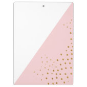 Moderner Trendrosa Farbballon hinzufügen Klemmbrett (Rückseite)