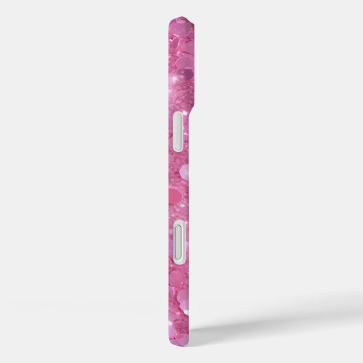 Moderner Trendrosa Glitzer Case-Mate iPhone Hülle (Rückseite / Rechts)