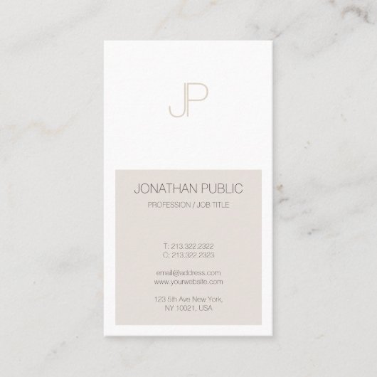 Moderner Trendsetter für Minimalistisches Design M Visitenkarte (Vorderseite)