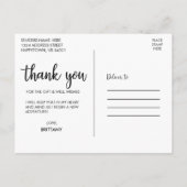 Moderner Trendy Abschluss Vielen Dank für Ihr Grad Postkarte (Rückseite)