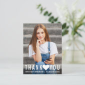 Moderner trendy Abschluss Vielen Dank Postkarte (Stehend Vorderseite)