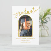 Moderner Trendy Arch Foto Abschluss Ankündigung (Stehend Vorderseite)