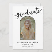 Moderner Trendy Arch Foto Abschluss Ankündigung (Vorderseite)