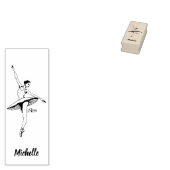 Moderner trendy Ballerina Balletanz Personalisiert Gummistempel (Stempel)