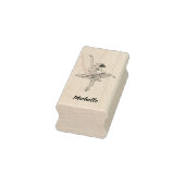 Moderner trendy Ballerina Balletanz Personalisiert Gummistempel (Stempel)