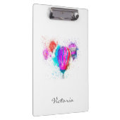 Moderner Trendy Bright Balloon. Füge Deinen Namen Klemmbrett (Rechts)