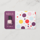 Moderner Trendy Chic Beruflich Nail Art Wellness-C Visitenkarte (Vorderseite)