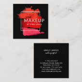 Moderner Trendy Chic Makeup Artist Beruflich Quadratische Visitenkarte (Vorne/Hinten)