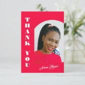 Moderner Trendy-Chic-Script-Rosa-Abschluss (Stehend Vorderseite)