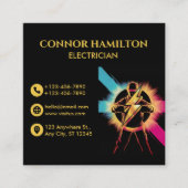 Moderner, trendy, Cooler Blitzer Quadratische Visitenkarte (Vorderseite)