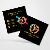 Moderner, trendy, Cooler Blitzer Quadratische Visitenkarte