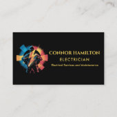 Moderner, trendy, Cooler Blitzer Visitenkarte (Rückseite)