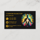 Moderner, trendy, Cooler Blitzer Visitenkarte (Vorderseite)