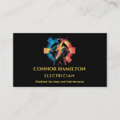 Moderner, trendy, Cooler Blitzer Visitenkarte (Rückseite)