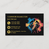 Moderner, trendy, Cooler Blitzer Visitenkarte (Vorderseite)