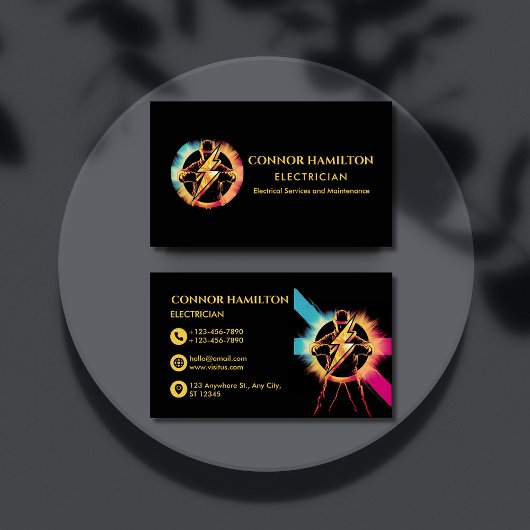 Moderner, trendy, Cooler Blitzer Visitenkarte