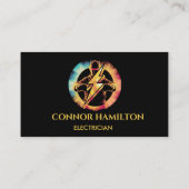 Moderner, trendy, Cooler Blitzer Visitenkarte (Rückseite)