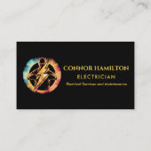 Moderner, trendy, Cooler Blitzer Visitenkarte (Rückseite)