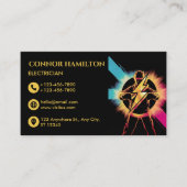 Moderner, trendy, Cooler Blitzer Visitenkarte (Vorderseite)