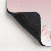 Moderner Trendy Dusty Pink Glitzer Stilvolle Schri Mousepad (Ecke)