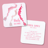 Moderner Trendy Einzigartiger Beruflicher Nail Wel Quadratische Visitenkarte