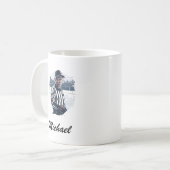 Moderner trendy Eishockey-Schiedsrichter Personali Kaffeetasse (Vorderseite Links)