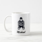 Moderner trendy Eishockey-Schiedsrichter Personali Kaffeetasse (Links)