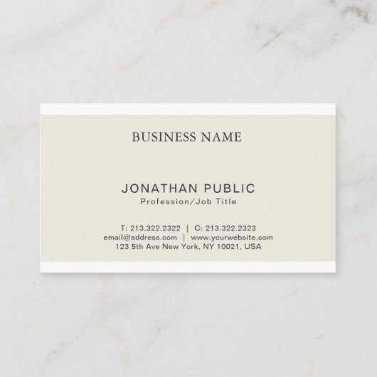 Moderner Trendy Elegant Gold Monogram Design Luxus Visitenkarte (Rückseite)