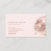 Moderner Trendy Elegante Beruflich Makeup Artist Visitenkarte (Rückseite)