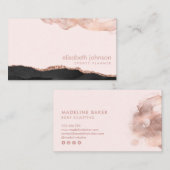 Moderner Trendy Elegante Beruflich Makeup Artist Visitenkarte (Vorne/Hinten)