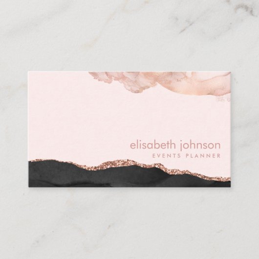 Moderner Trendy Elegante Beruflich Makeup Artist Visitenkarte (Vorderseite)