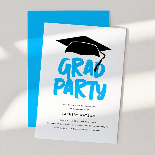 Moderner Trendy GRAD Party Abschluss Einladung