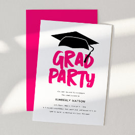 Moderner Trendy GRAD Party Abschluss Einladung