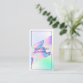 Moderner Trendy Holographic Gradient Minimal Treuekarte (Stehend Vorderseite)
