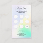 Moderner Trendy Holographic Gradient Minimal Treuekarte (Rückseite)