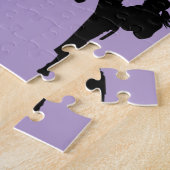 Moderner Trendy Karate / Taekwondo / Judo Lila Puzzle (Seite)