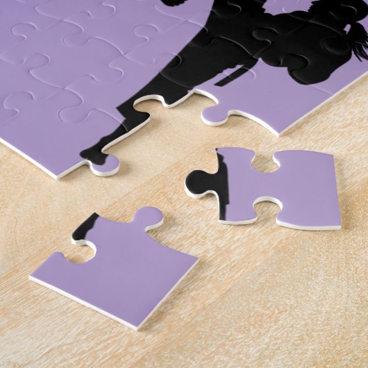 Moderner Trendy Karate / Taekwondo / Judo Lila Puzzle (Seite)