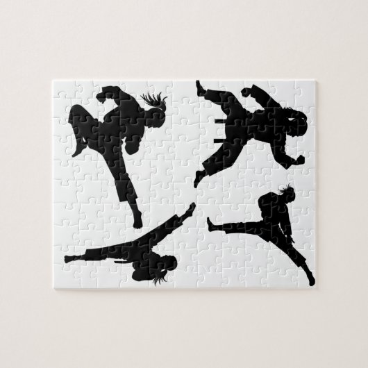 Moderner Trendy Karate / Taekwondo / Judo Puzzle (Horizontal)