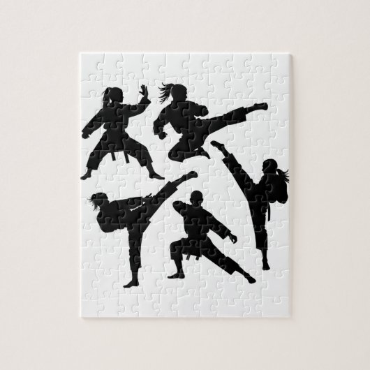 Moderner Trendy Karate / Taekwondo / Judo Puzzle (Vertikal)