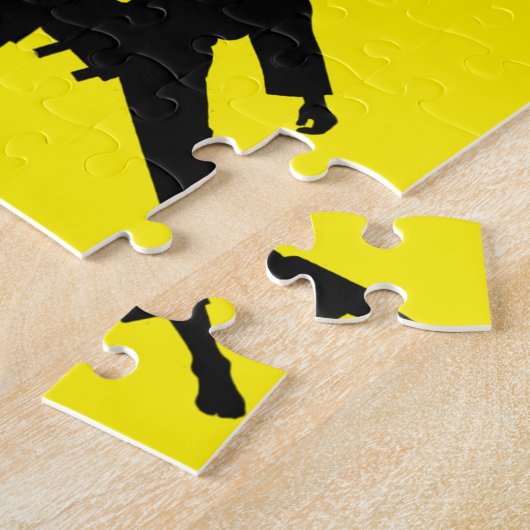 Moderner Trendy Karate / Taekwondo / Judo Yellow Puzzle (Seite)