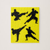 Moderner Trendy Karate / Taekwondo / Judo Yellow Puzzle (Vertikal)