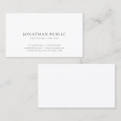 Moderner Trendy Minimalistischer Entwurfeleganter Visitenkarte (Vorne/Hinten)