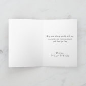 Moderner Trendy Personalisiert Frohe Weihnachtsman Feiertagskarte (Innenseite)