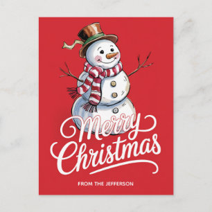Moderner Trendy Personalisiert Frohe Weihnachtsman Feiertagspostkarte