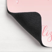Moderner Trendy Pink Blush Glitzer Stilvolle Schri Mousepad (Ecke)