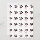 Moderner Trendy Pink Bow Graduation Cap Abschluss Einladung (Rückseite)