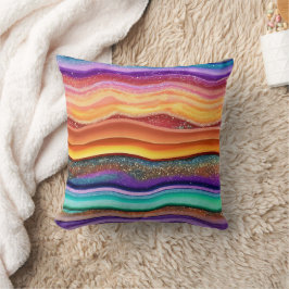 Moderner Trendy Rainbow Glitzer Kissen