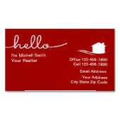 Moderner Trendy Real Anwesen Agent Magnetische Visitenkarte (Vorderseite)